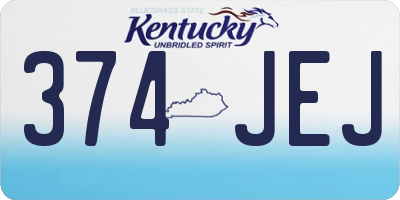 KY license plate 374JEJ