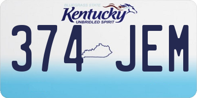KY license plate 374JEM