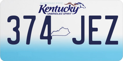 KY license plate 374JEZ