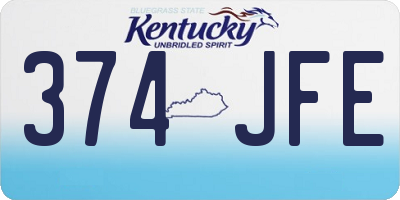 KY license plate 374JFE