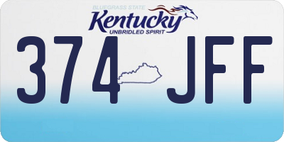 KY license plate 374JFF