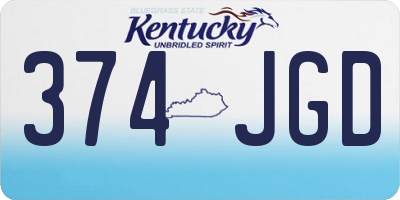KY license plate 374JGD