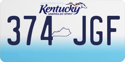 KY license plate 374JGF