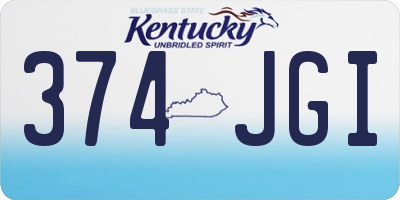 KY license plate 374JGI