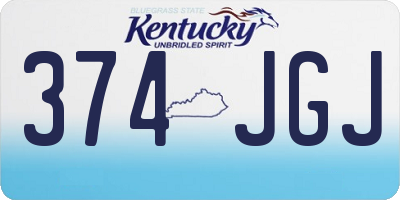 KY license plate 374JGJ