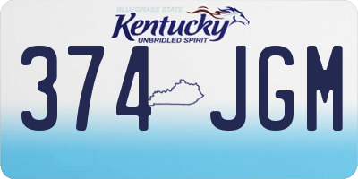 KY license plate 374JGM