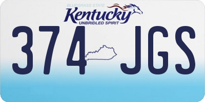 KY license plate 374JGS