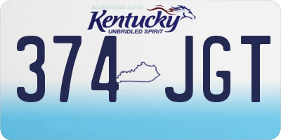 KY license plate 374JGT