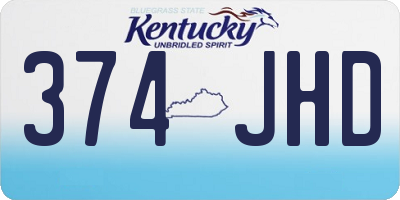 KY license plate 374JHD