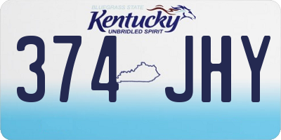 KY license plate 374JHY