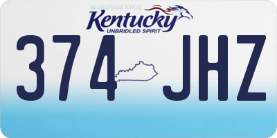 KY license plate 374JHZ