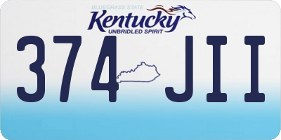 KY license plate 374JII