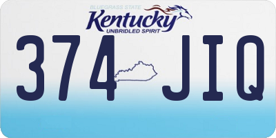 KY license plate 374JIQ