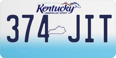 KY license plate 374JIT