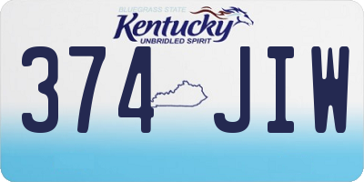 KY license plate 374JIW
