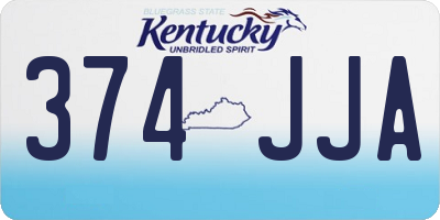 KY license plate 374JJA