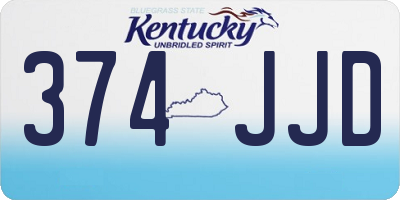 KY license plate 374JJD
