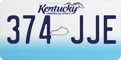 KY license plate 374JJE