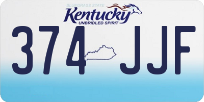KY license plate 374JJF