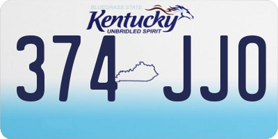 KY license plate 374JJO