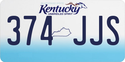 KY license plate 374JJS
