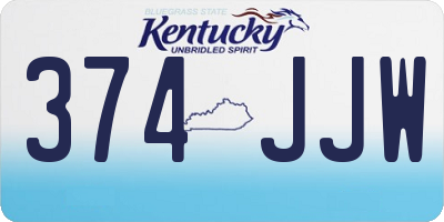 KY license plate 374JJW