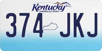 KY license plate 374JKJ