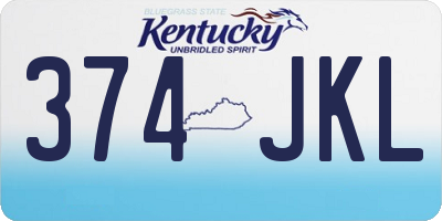 KY license plate 374JKL