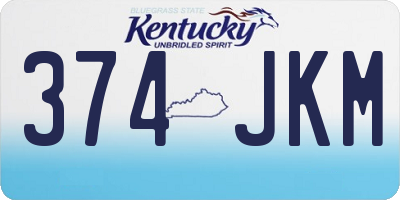 KY license plate 374JKM