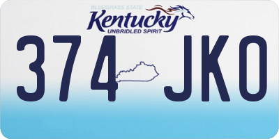 KY license plate 374JKO