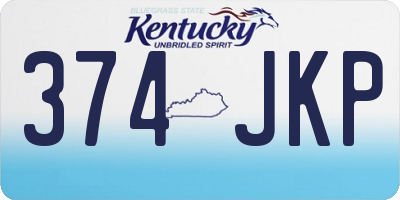 KY license plate 374JKP