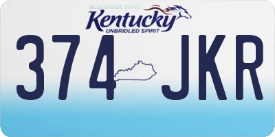 KY license plate 374JKR
