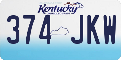 KY license plate 374JKW