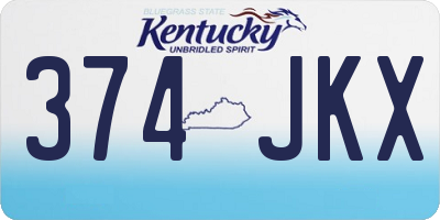 KY license plate 374JKX