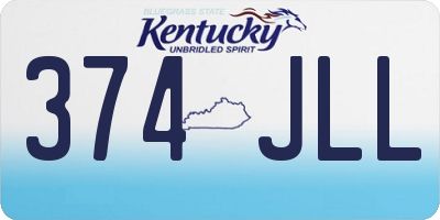 KY license plate 374JLL