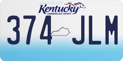 KY license plate 374JLM