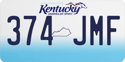 KY license plate 374JMF