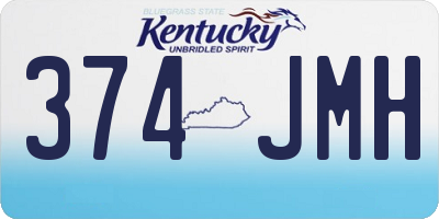 KY license plate 374JMH