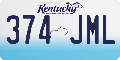 KY license plate 374JML