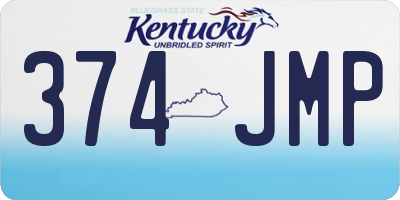 KY license plate 374JMP