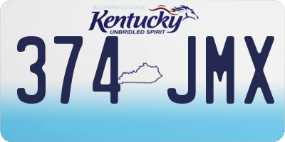 KY license plate 374JMX
