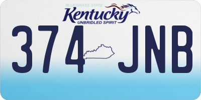 KY license plate 374JNB