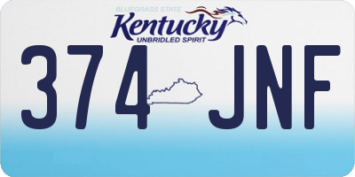 KY license plate 374JNF