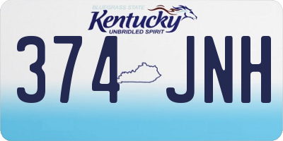 KY license plate 374JNH