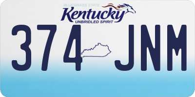 KY license plate 374JNM