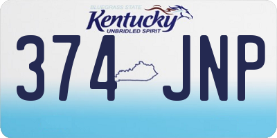 KY license plate 374JNP