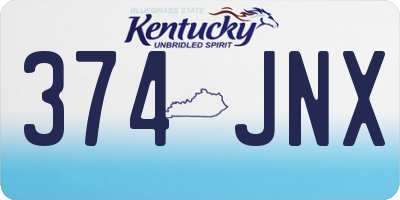KY license plate 374JNX
