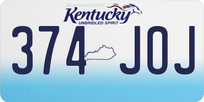 KY license plate 374JOJ