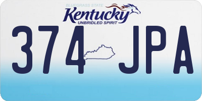 KY license plate 374JPA
