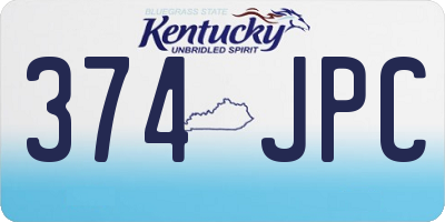 KY license plate 374JPC